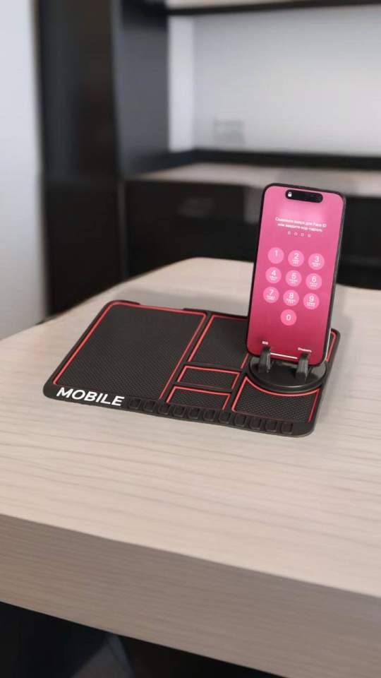 Автомобільний килим з тримачем для телефона (опт) 370212