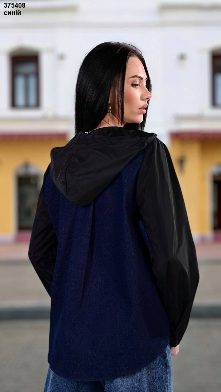 Джинсова сорочка жіноча (опт) 375408