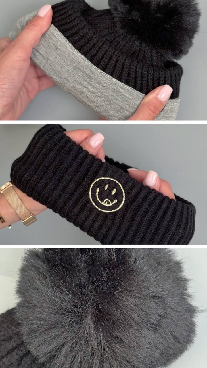 Шапка + повязка детская (опт) 387512