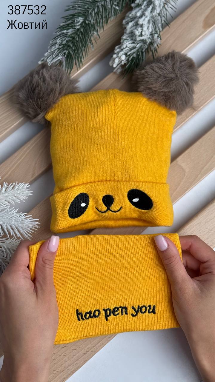 Шапка + пов'язка дитяча (опт) 387532