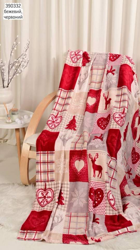 Плед двоспальний (опт) 390332